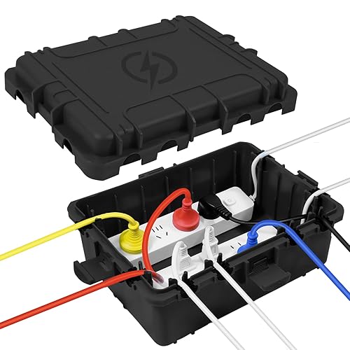 Caja eléctrica grande para exteriores, impermeable, cubierta de cable de extensión IP54, resistente a la intemperie, protege la regleta de