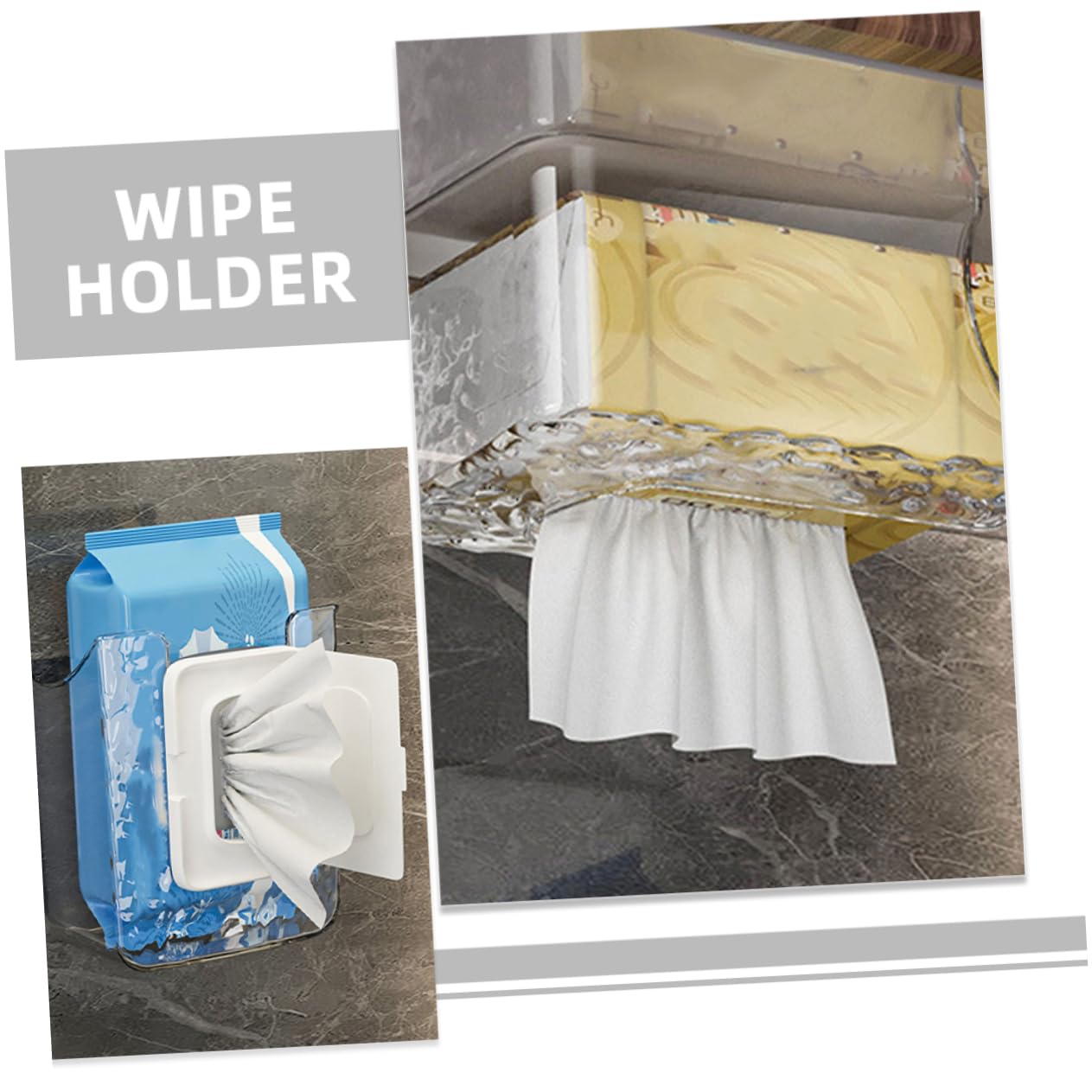 Alipis 10stücke Wandmontierter Tissue Box Aufbewahrungslösung Für Küchentücher Feuchttücher Und Servietten Transparentes Design Für Badezimmer Und Schlafzimmer