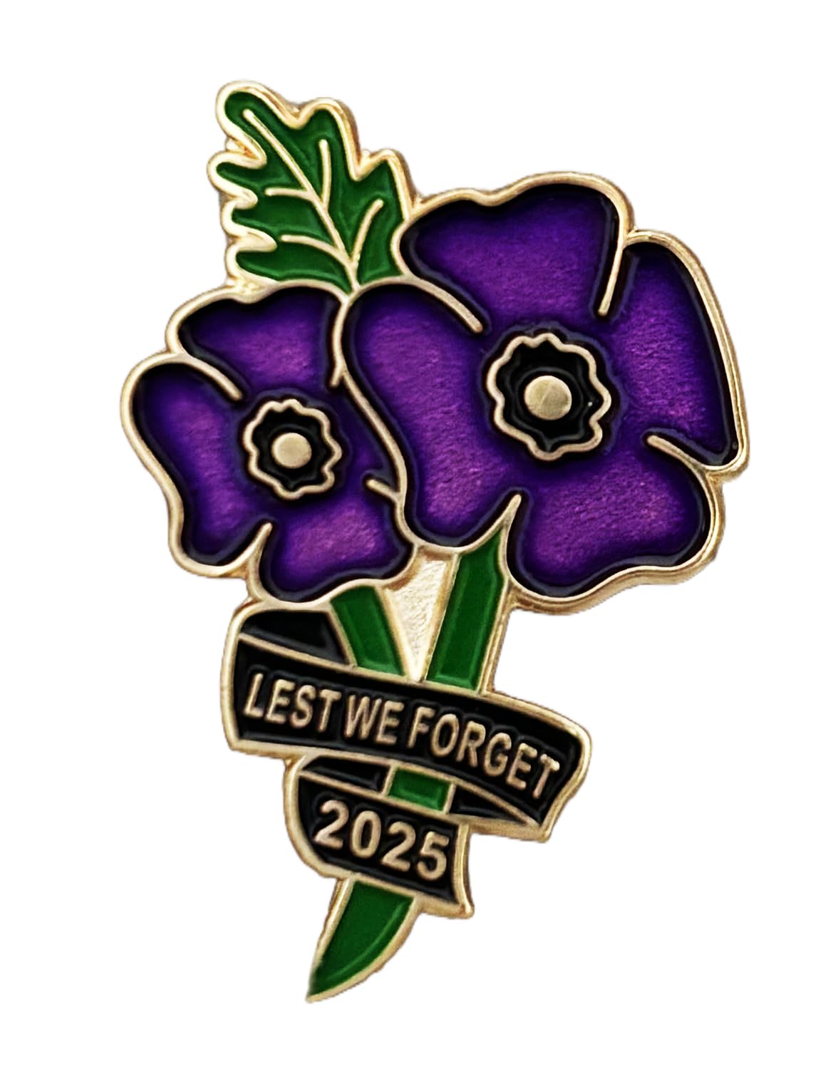 Animals In War Purple Poppy Pin Badges Brooch Remembrance Day Poppy badges and Pins Lest We Forget 2025