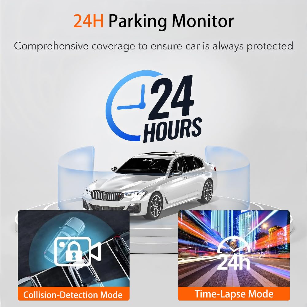 Dash Cam Anteriore e Posteriore 1080P Full HD Dual Dash Camera in Macchina Camera del Dashboard per Honda Civic CR-V Jazz ZR-V