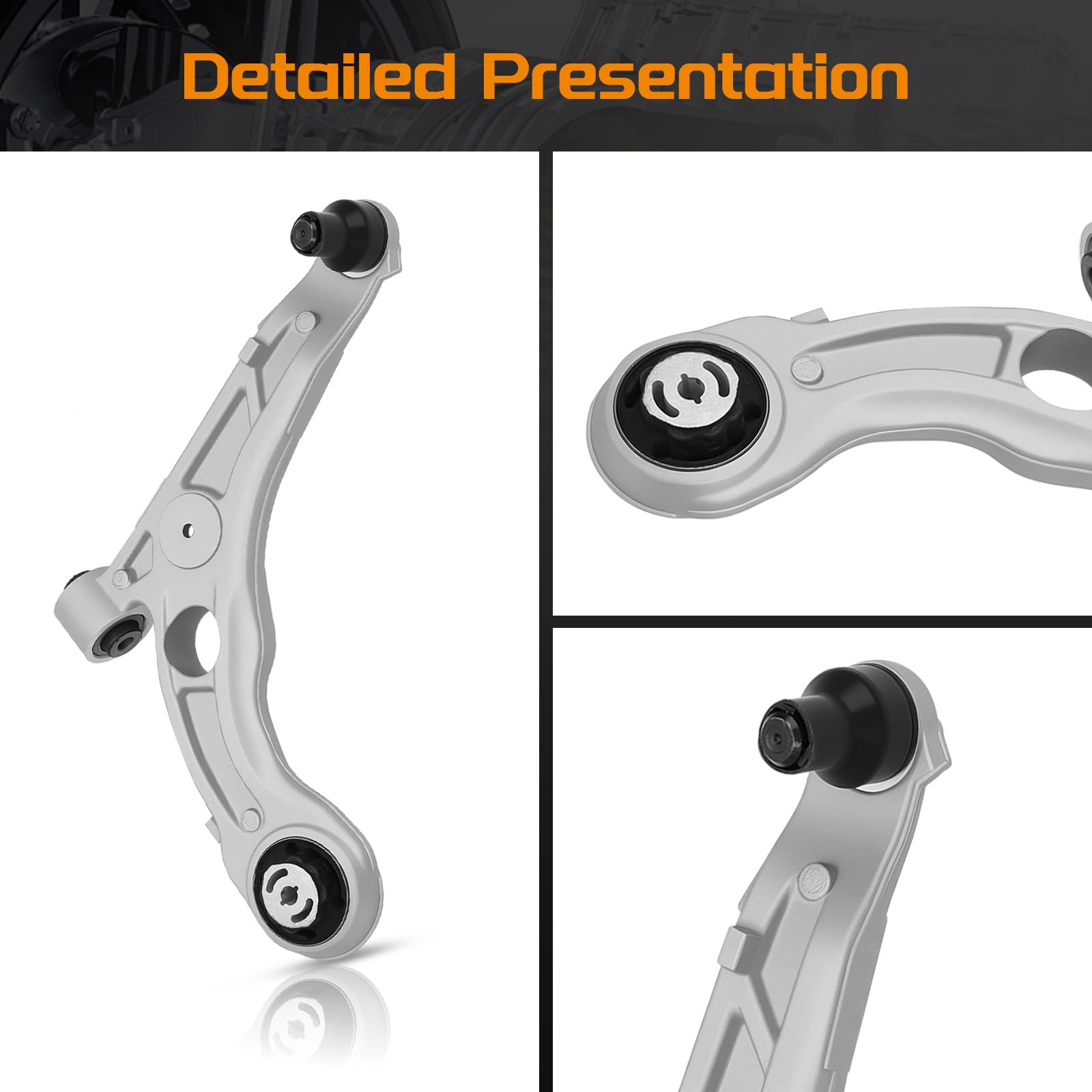 BRTEC Braccio di controllo sinistro e destro con giunto sferico Kit Set coppia adatto per Dodge Dart 2013-16
