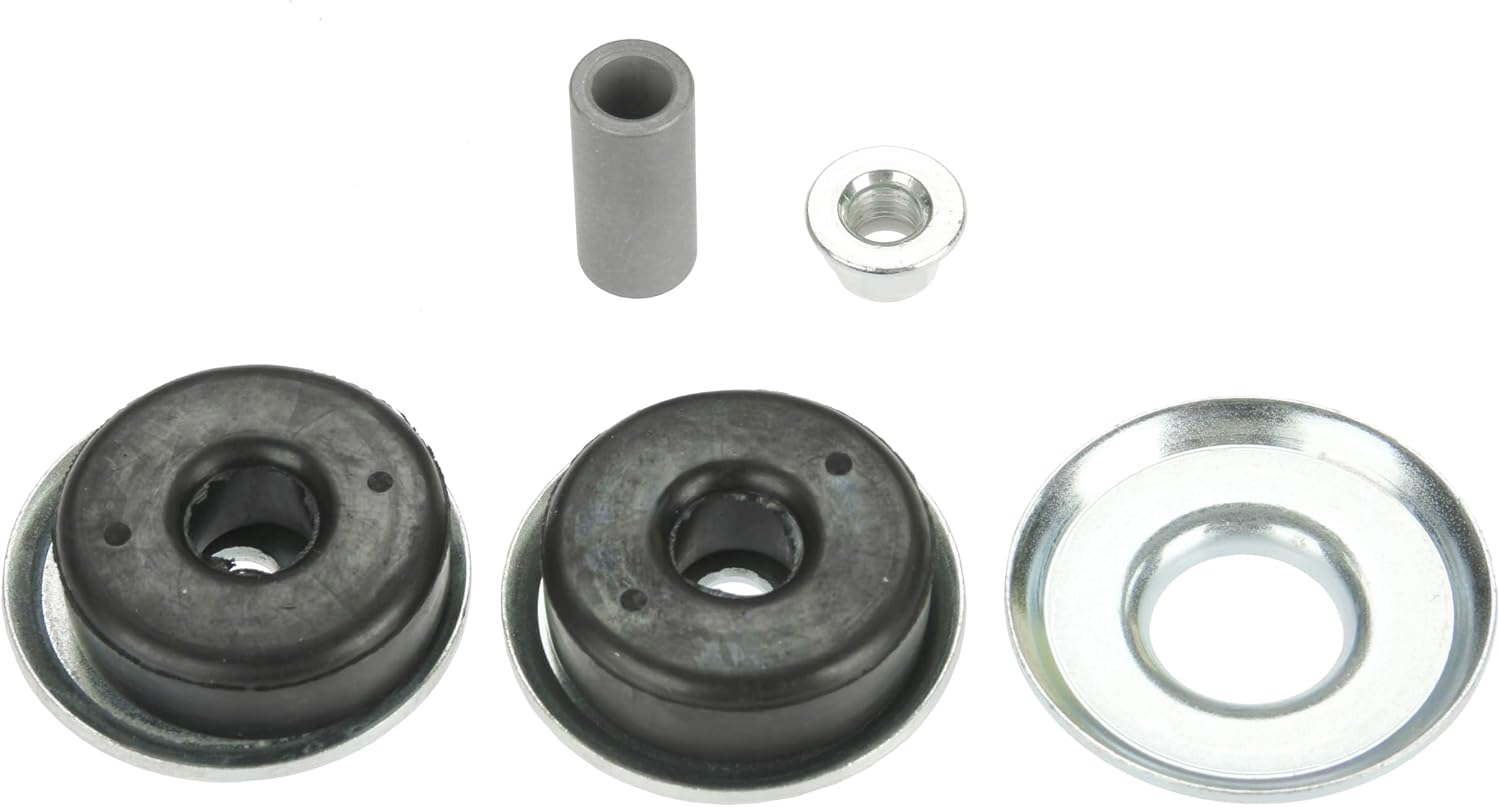 URO Parts 1633230185 Shock Mount Kit, Front Upper Includes: (2) Rubber buffers (2) Washers (1) Metal cap (1) Metal spacer tuber (1) Flange Nut