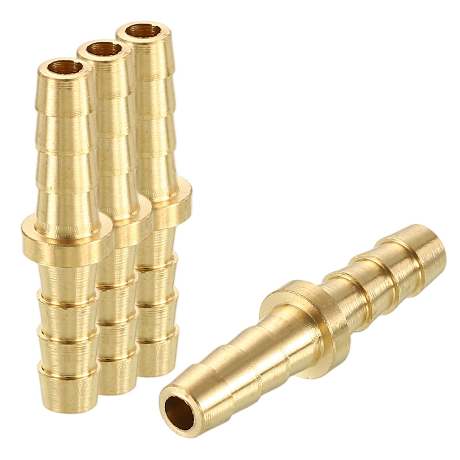 Rebower 50 Pack Brass Hose Barb Adapter, 1/8"(3.2mm) Barb to 1/8"(3.2mm) for Industrial Automotive, Fluid Transfer