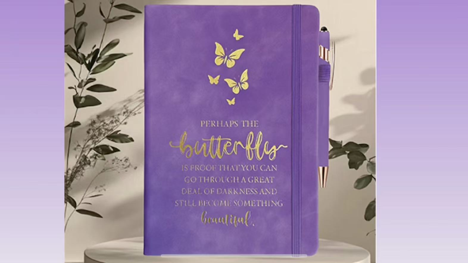 Butterfly Lover Gifts Women, Butterflies Journal 200 Pages Notebook A5 Lined with Pen and Keychain, Butterfly Inspirational Themed Gifts for Her Daughter Mom Birthday Retirement Christmas
