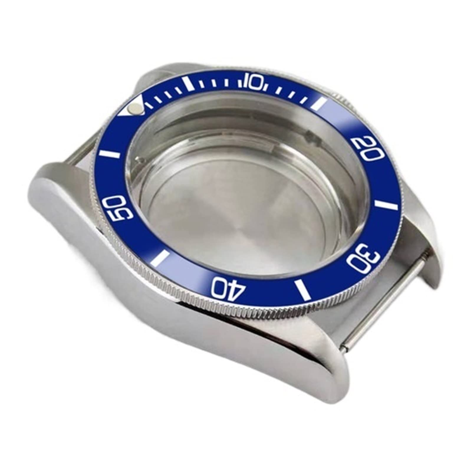 Caja de Cristal de Zafiro de 41 mm y herrajes para el Brazalete para el Movimiento mecánico 2824, Caja de Acero Inoxidable Cepillado 316L