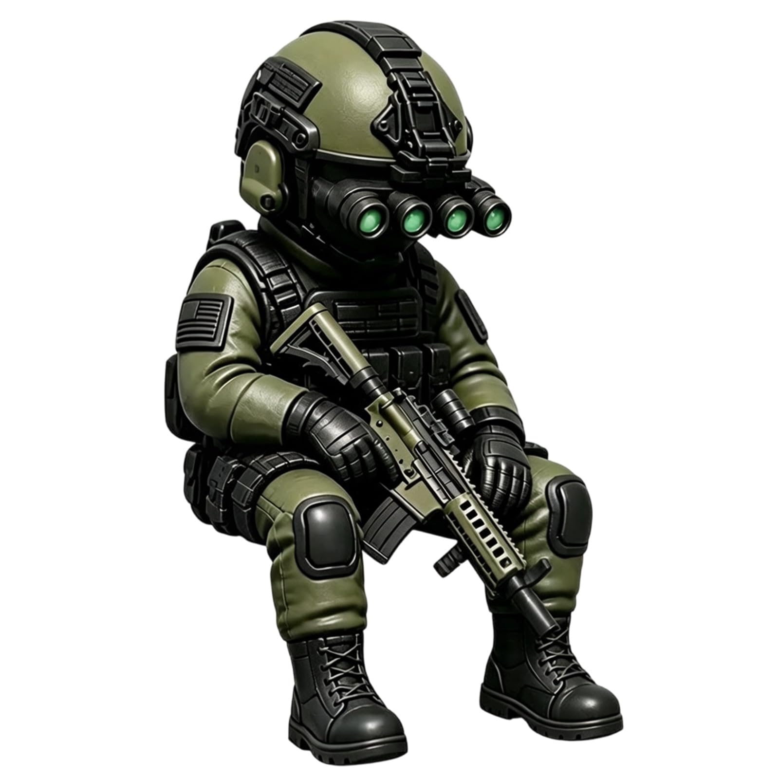 Shntig Miniature Soldier Figurine Action Figure with Creative Accessories and Poseable Limbs Ideal for Desktop Decorations Strategic Tiny Soldier Figurine