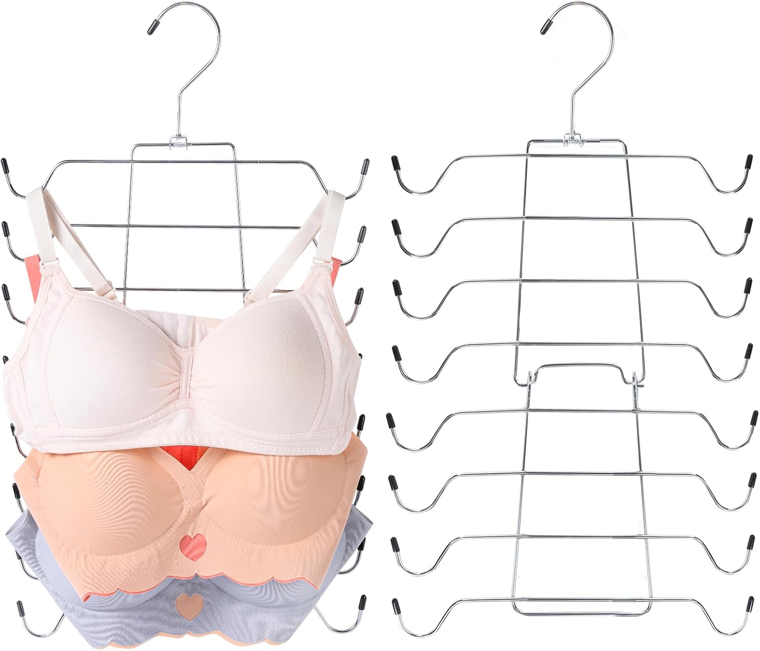 2 Pack Tank Tops Hangers Space Saving Bra Hangers Metal Bra Organizer