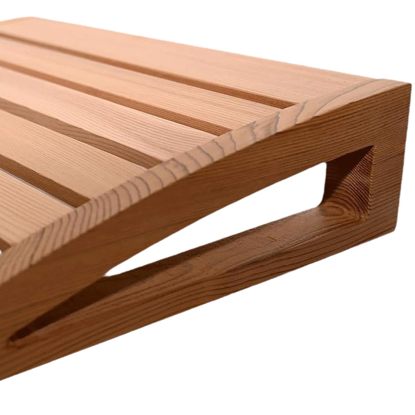 LOVIVER Holzkopfstütze Sauna Saunakissen Holzkissen Ausstattung Ergonomische Holzstütze Nackenstütze für Damen Herren, Baden, Winter