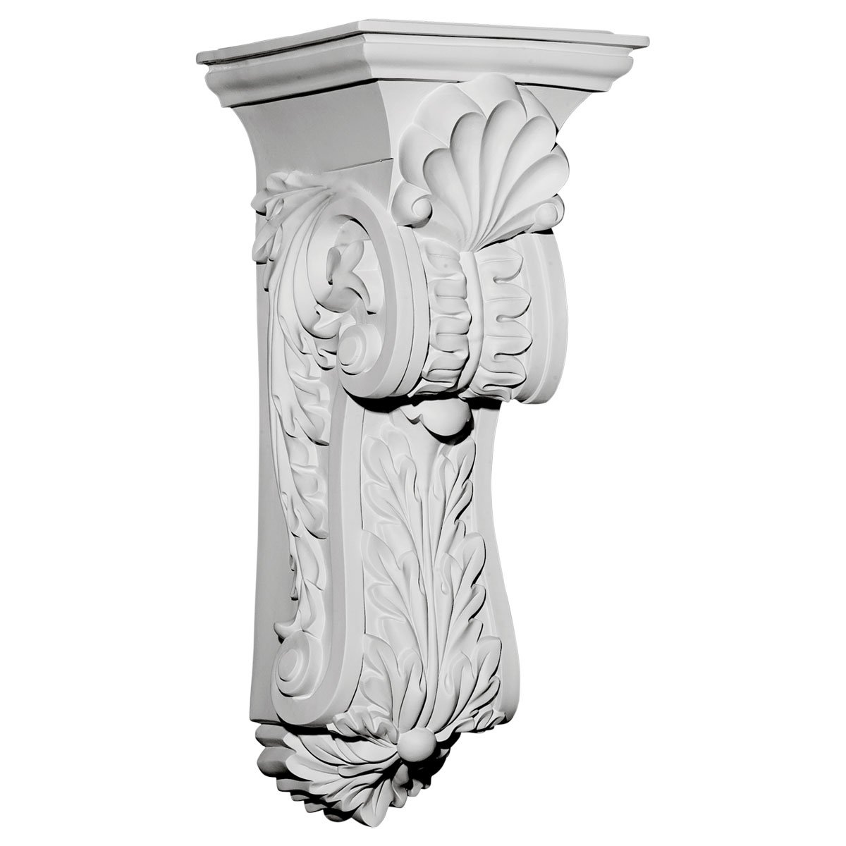 Ménsula decorativa de madera ekena cor10 X 11 X 25sc tallada en color blanco