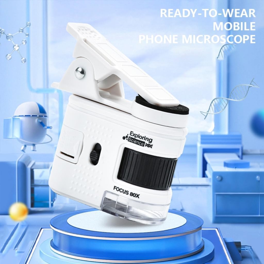 Microscope for Beginners, Portable Science Education Tool with Accessories for School Learning & Specimen Viewing (10)
