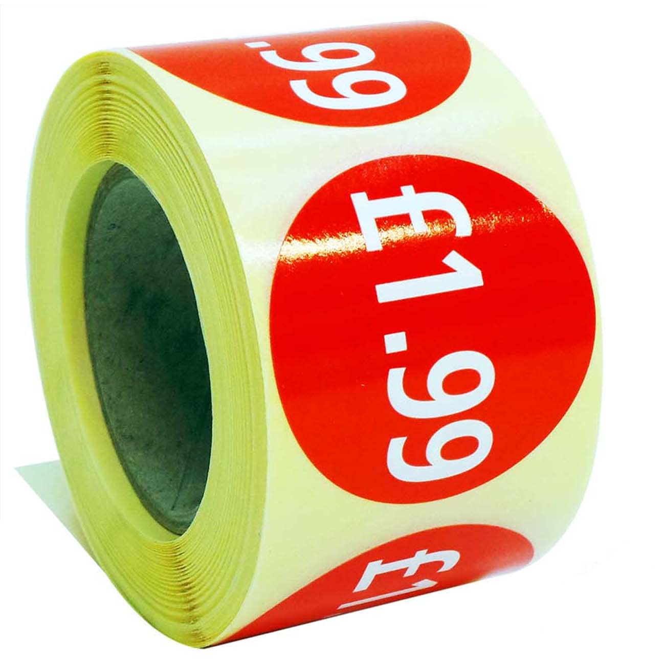 500 Retail Labels Price Labels Self Adhesive Stickers Sticky Labels On Roll for Retail Price Display Supermarket Off-Licence (£1.99 Sign)