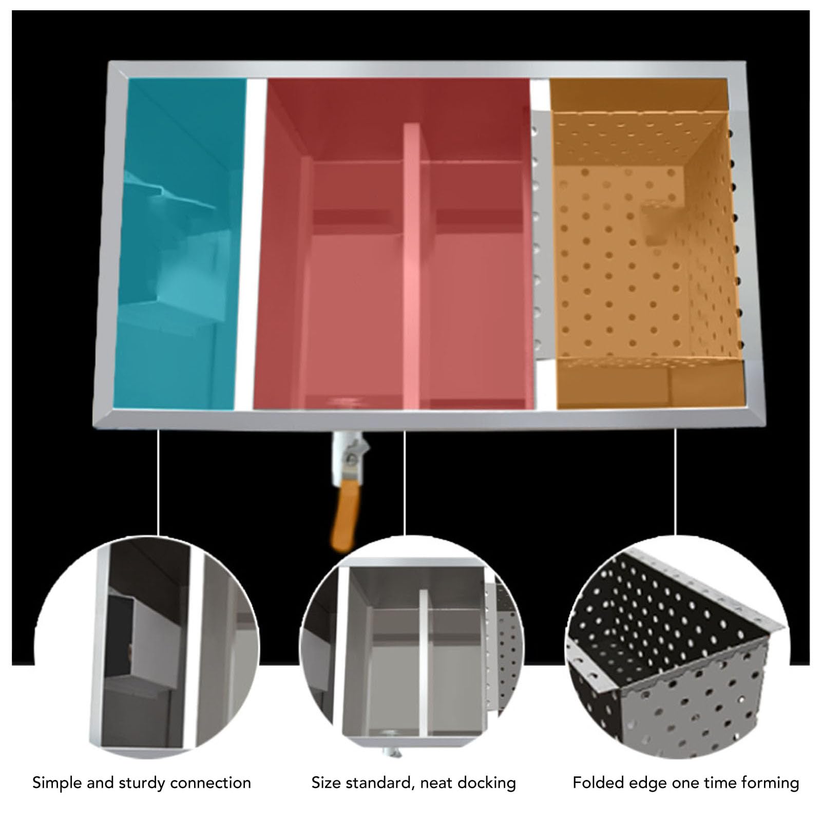 Commercial Grease Trap, Under Sink Stainless Steel Waste Water Oil Water Separator with Top Inlet 4 GPM 40X30cm Single Hole Grease Interceptor Trap for Restaurant Canteen Factory