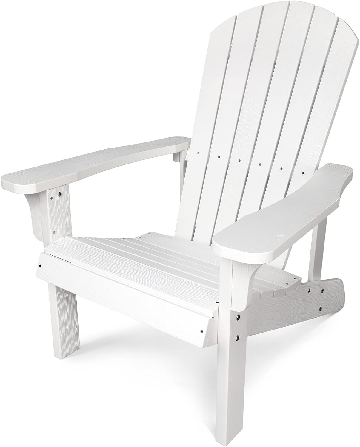 All-Weather Outdoor Adirondack Chairs, STOOG Patio Hips Plastic Adirondack Chairs with 400 lbs Weight Capacity, for Backyard, Fire Pit, Lawn and Garden, White : Patio, Lawn & Garden