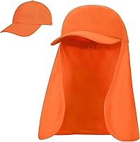 Vista 11 de Tirrinia Sombrero de sol con solapa para el cuello con ala ancha, UPF 50+ para senderismo, safari, pesca, para hombres y mujeres, ideal