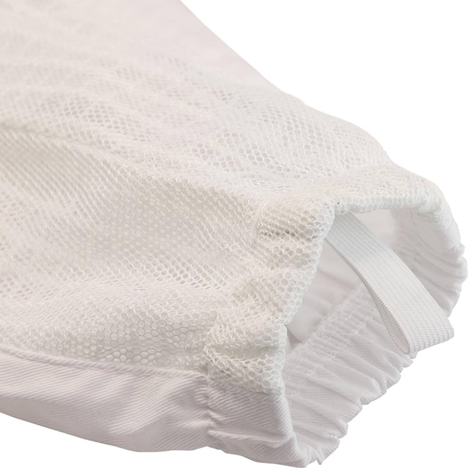 LYSON Imkerjacke Imkerbluse mit Hut Professionelle Imkerbekleidung Imkerbekleidung aus Mesh und Baumwolle Imkerjacke mit Reißverschluss Schutzjacke Imkerei Bienen Weiß Größe M