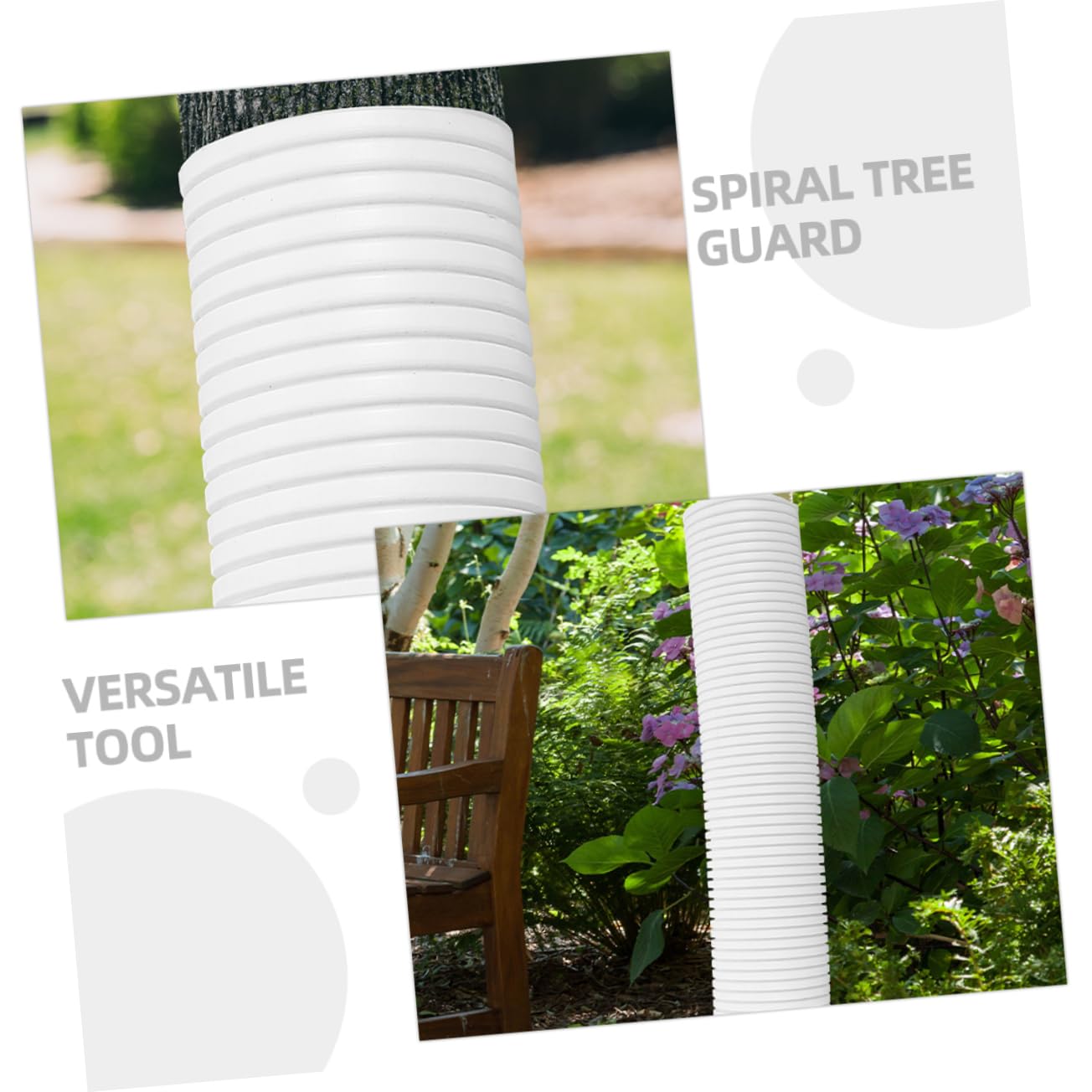Toddmomy 6 Pezzi Coperture Flessibili per Tronchi D'albero in Plastica per Difendere La Superficie da Cervi, Conigli, Scoiattoli e Altri Animali per Uso Esterno