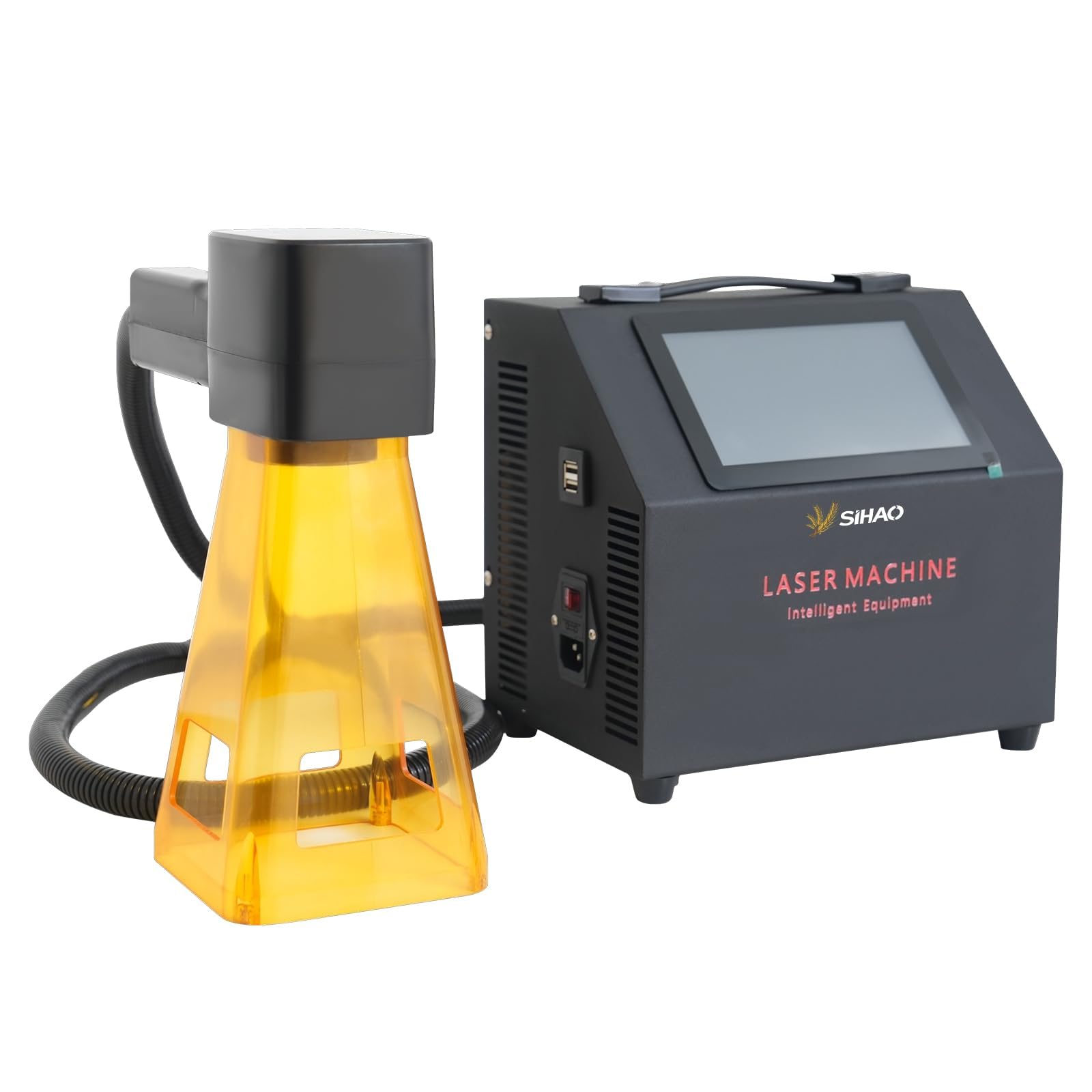 Graveur laser à fibre 20W machine de gravure laser 1064 nm 100MM*100MM Handheld pour fer, acier, cuivre, aluminium et autres métaux
