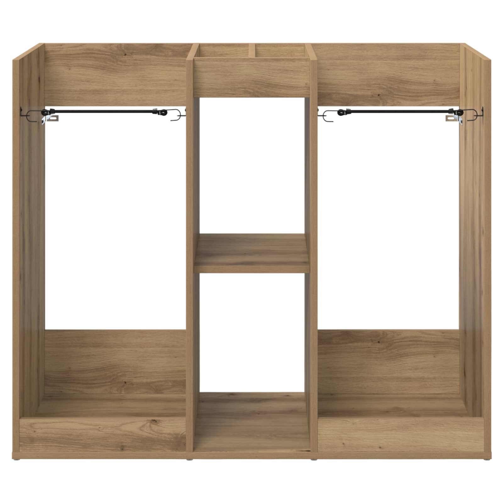 Golf Schrank Uni Artisan-Eiche 102 x 45 x 85,5 cm mit viel Stauraum, langlebigem Holz, stabilem Metallrahmen, ideal für Garagen, moderne Aufbewahrungslösung für Golfzubehör, Organisation