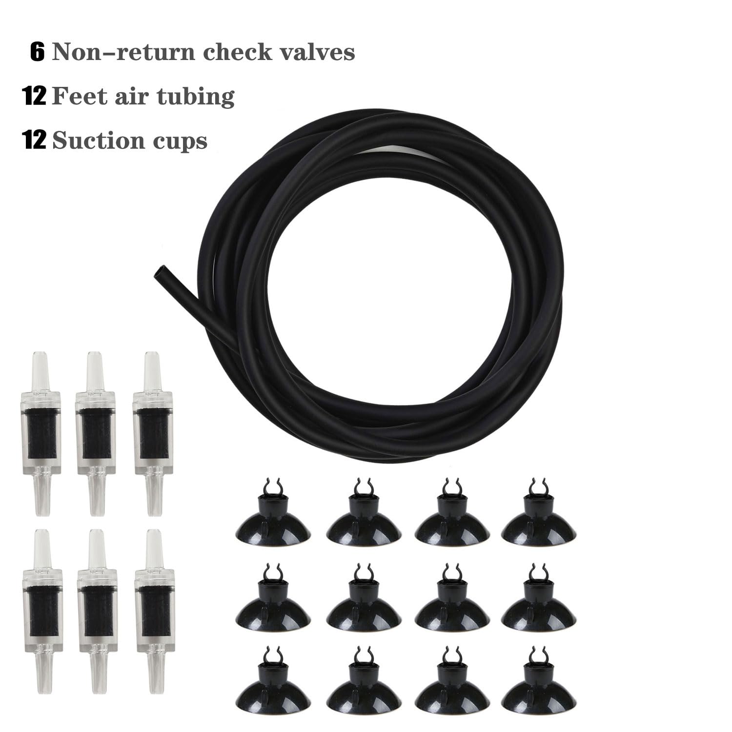 ALEGI Lot de 6 filtres éponge pour aquarium avec pierre à air pour grand aquarium 500 litres, 375 l