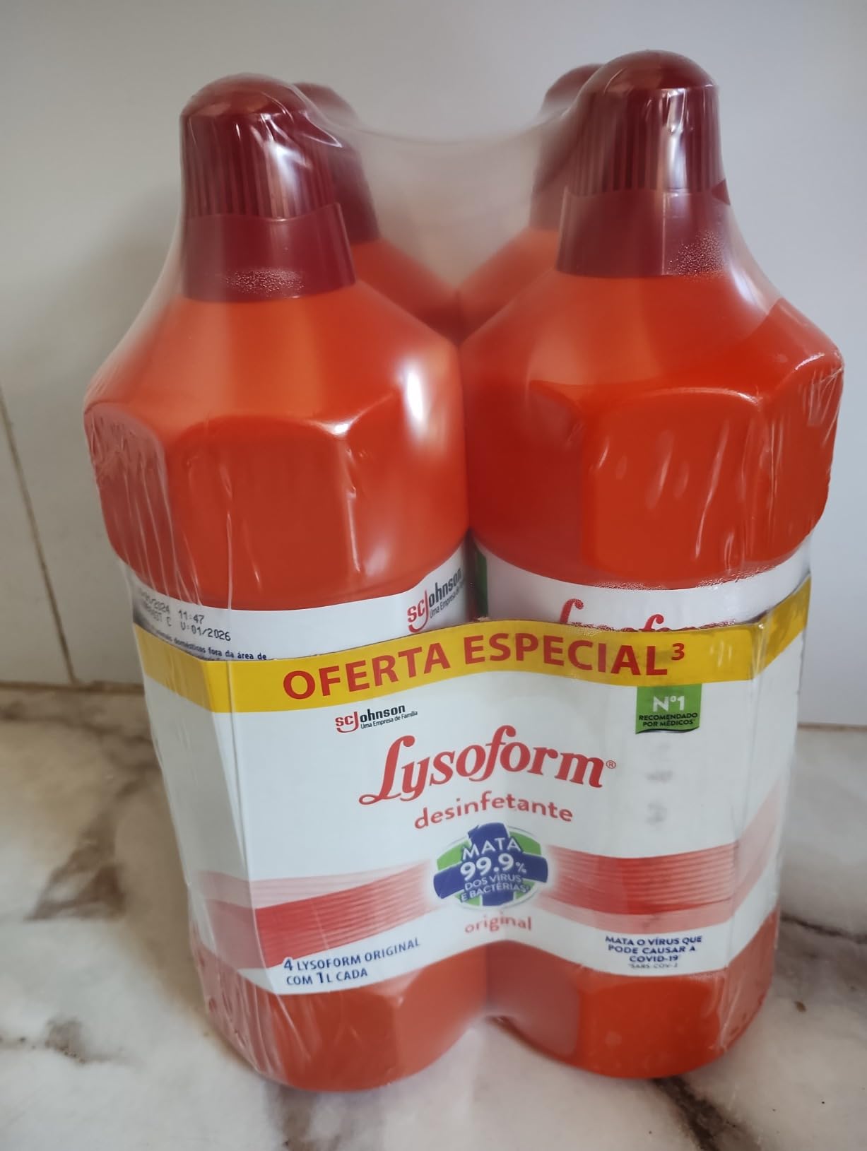 Lysoform Original, Desinfetante Líquido, Limpeza Pesada e Eficiente, 4 ...