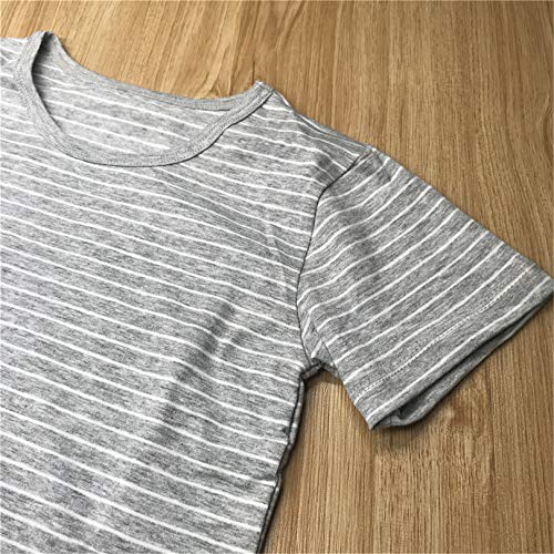 Image of Girl's Stripes Nightgowns Cotton Sleep Shirts Sleepwear Princess Nightdress