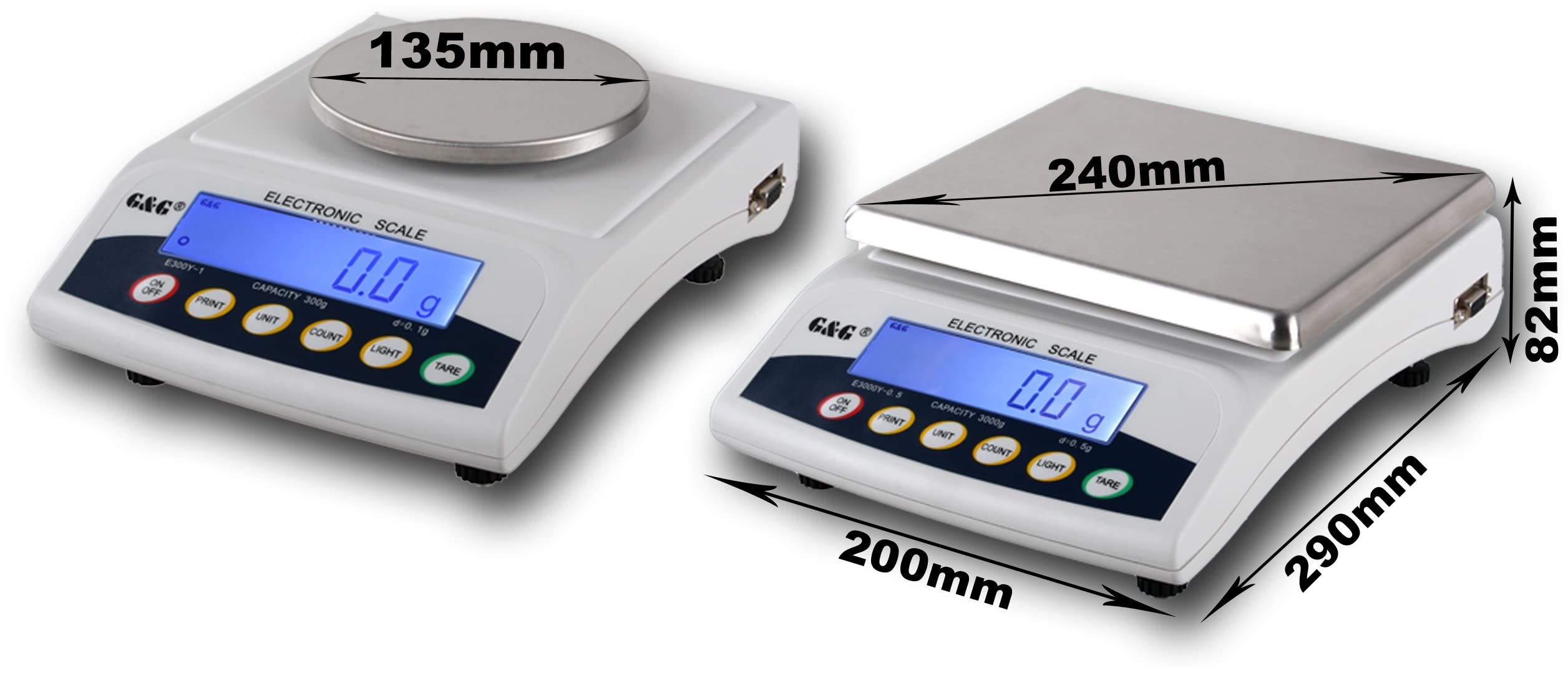 E1200Y-1 1200g/0,1g Waga precyzyjna Waga laboratoryjna Waga probiercza Waga przemysłowa Waga stołowa G&G
