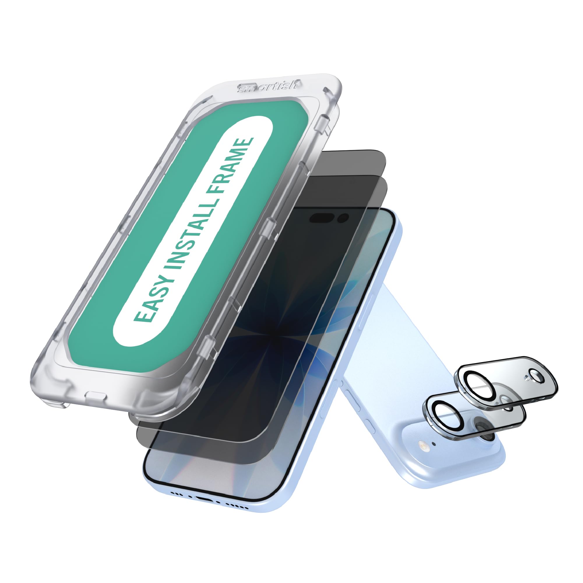 Smartish iPhone Air Privacy Screen + Lens Protector, Tuff Sheet