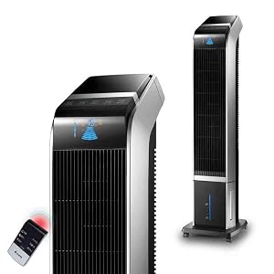 Cooling Fan Tower Fan Bladeless Oscillating Fan with Remote Control 4 Speed 90 oscillation Small Standing Coolling Fans