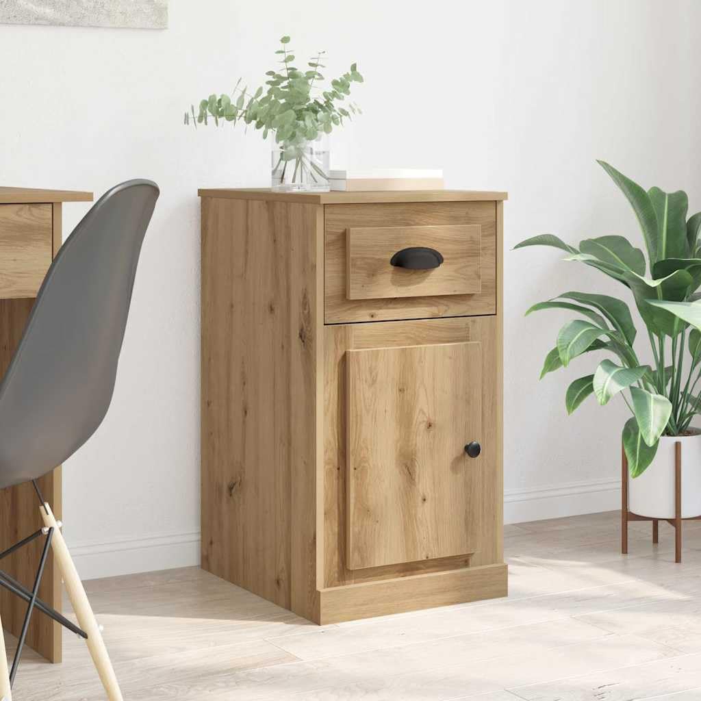 vidaXL Seitenschrank Artisan-Eiche 40 x 50 x 75 cm Holzwerkstoff, Moderner rechteckiger Wohnzimmerschrank, haltbare Aufbewahrung, viel Platz, seitliche Schubladen, Holzdesign