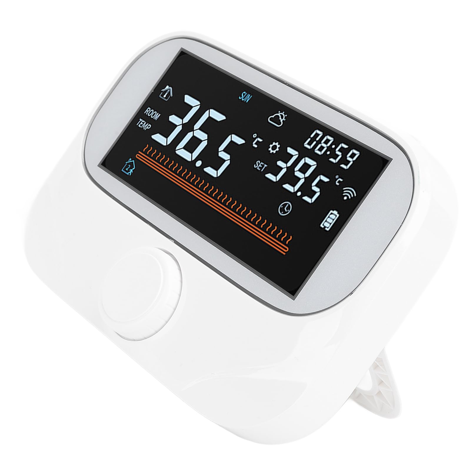 Inteligentny Programowalny Termostat z Pilotem Aplikacji Wi-Fi, Bezprzewodowy Termostat Pokojowy Smart Home, Sterowanie Głosowe Wyświetlacz LCD Kontroler Temperatury do Timera Ogrzewania