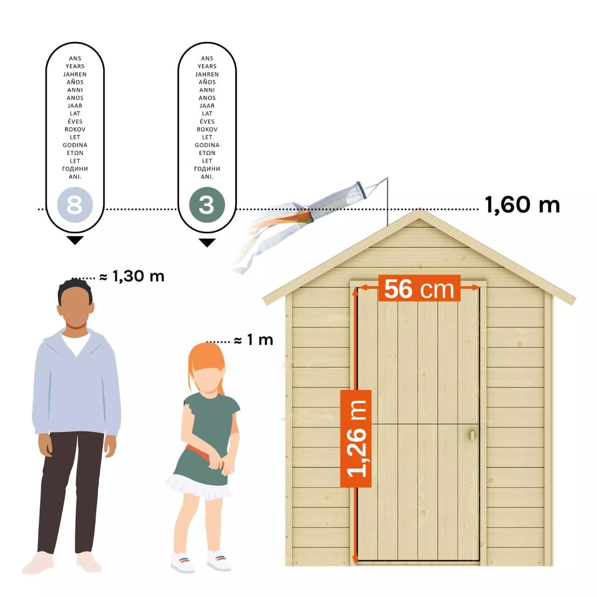 Maisonnette en Bois sur pilotis avec Toboggan pour Enfants – Joséphine