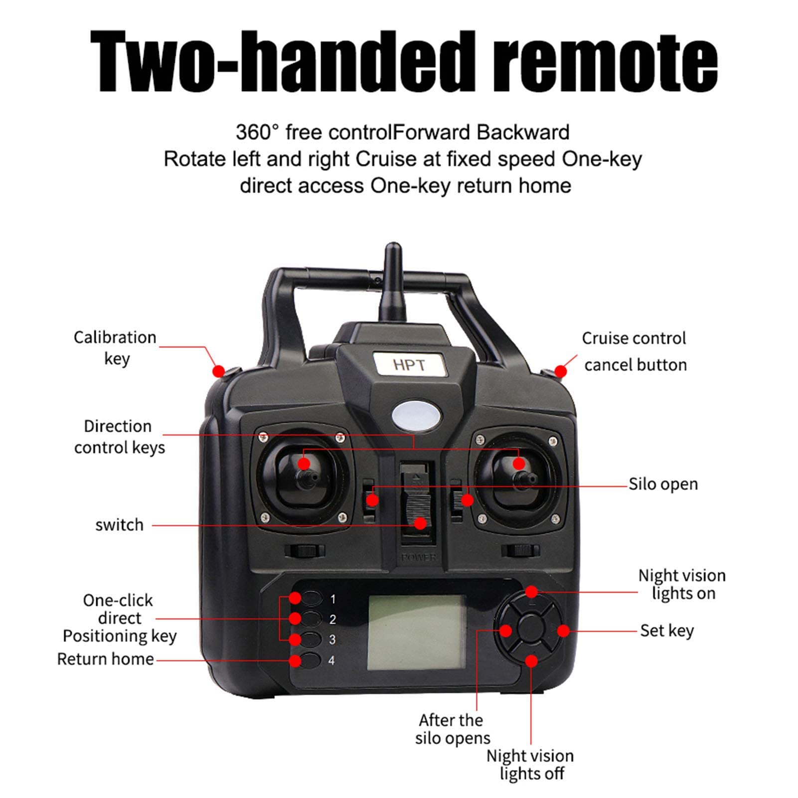 Intelligente RC Bait Boat Posizione GPS Auto Reuturn Wireless RC Tre Magazzino Pesca Nest Barca Con Doppi Motori, 2KG Caricamento in Corso,12000mah
