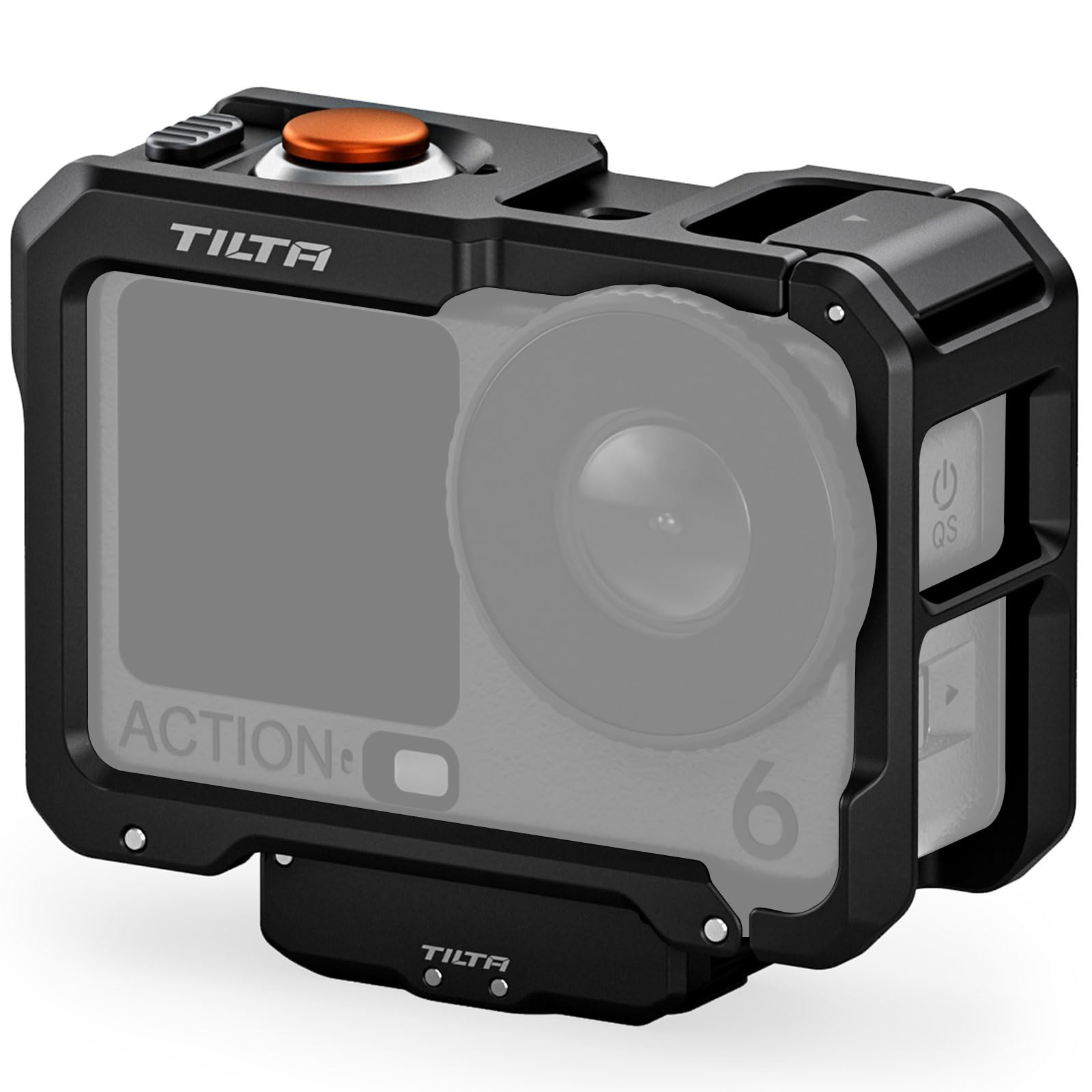 Tilta Jaula Action 6, Kit Básico de Jaula para Cámara Compatible con dji Osmo Action 6 con Placa Base de Montaje de Liberación Rápida - Negro TA-T95-A-B