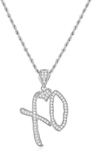 XO Necklace for Men, Gold Necklace Hip Hop Chain with Cubic Zirconia, Iced Out Jewelry, Fashion Statement Necklace, Gifts for Men