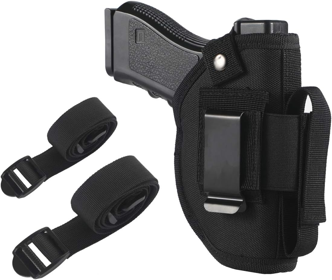 TACwolf Concealed Carry Holster IWB OWB Car Holster with Magazine Slot and 2 Strap Mounts for Right and Left Hand Gun Accessories