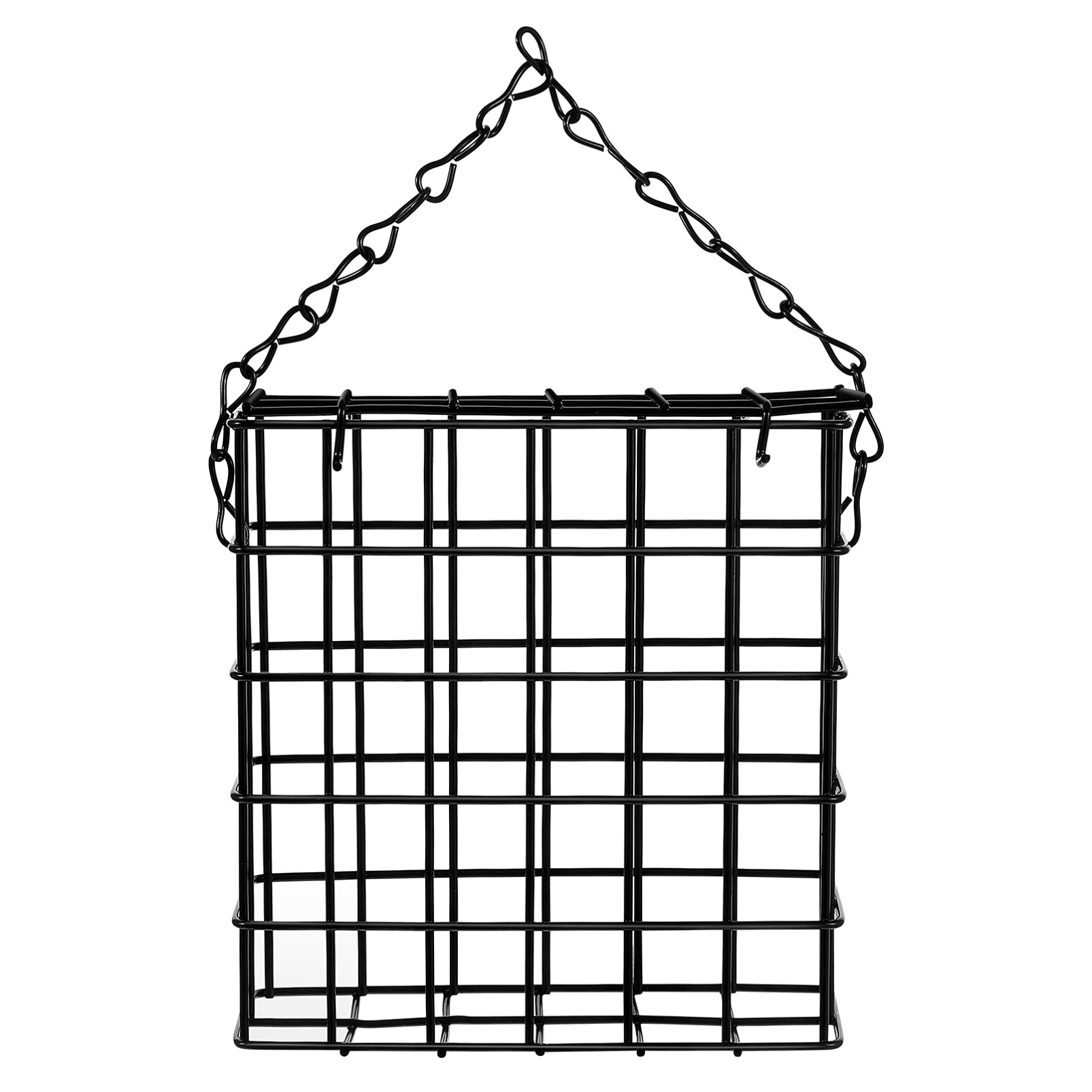 POPETPOP Suet Bird Feeder Hanging Suet Cake Cage Feeder Roof Hanging Panorama Bird Feeder for Garden Outdoor Wild Birds