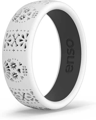 Enso Rings - Anillo de silicona con calaveras impresas - Diseño cómodo y flexible - Colección Calaveras