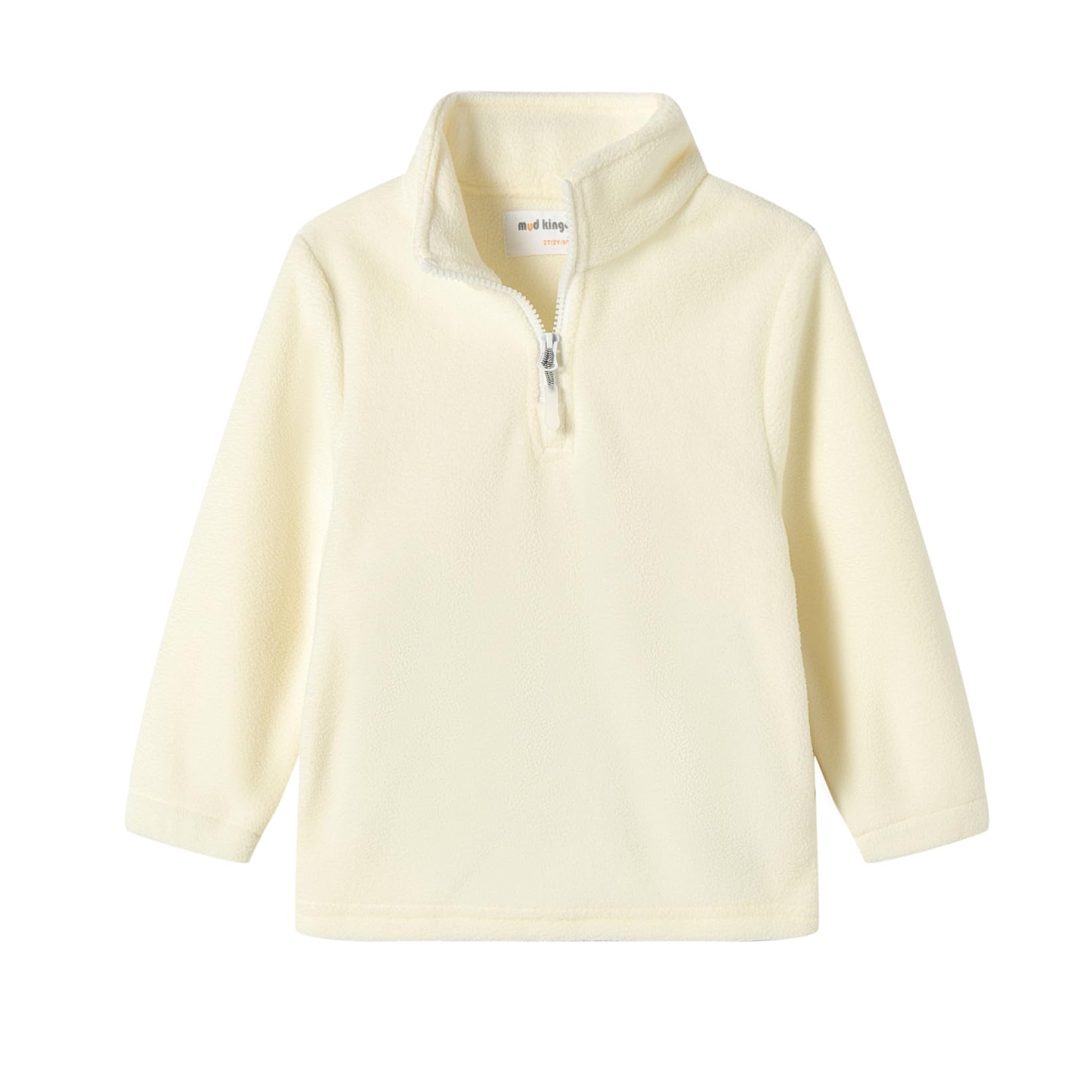 Mud Kingdom Sudadera de forro polar de manga larga con cremallera de un cuarto para niños y niñas, cuello alto falso, para otoño