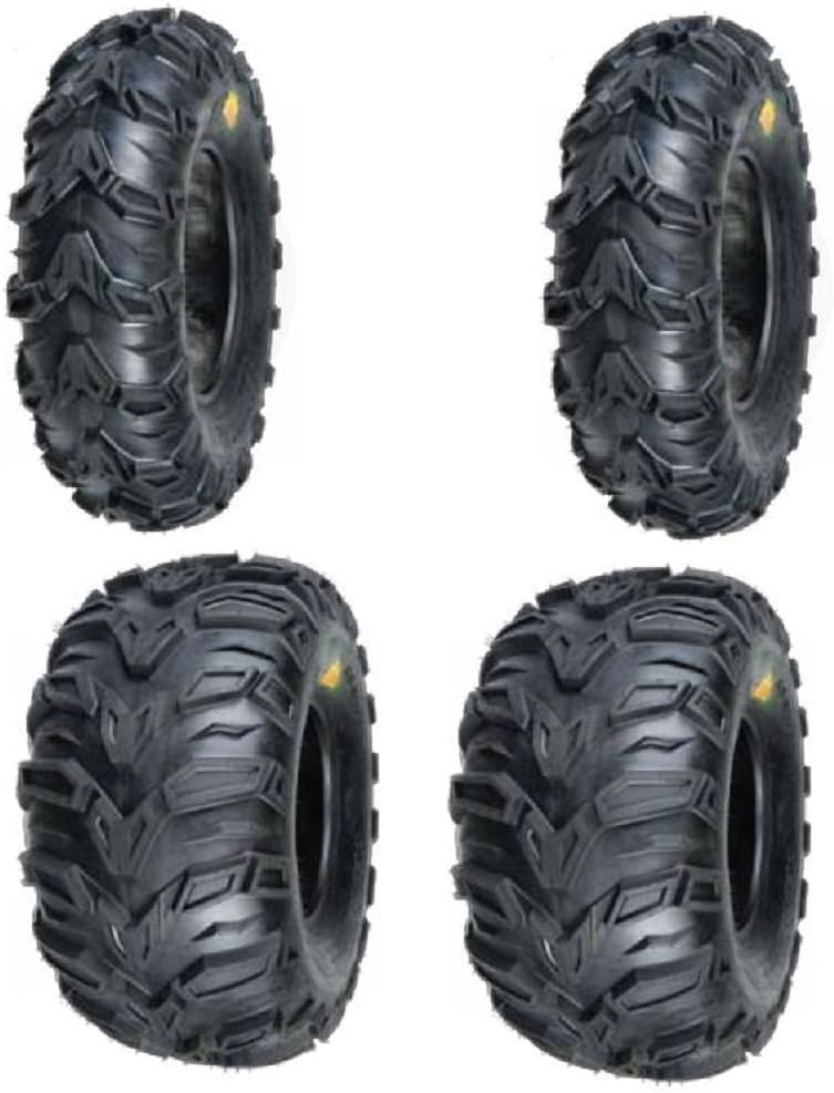 2 FRONT 25812 & 2 REAR 251012 ATV MUD REBEL TIRES