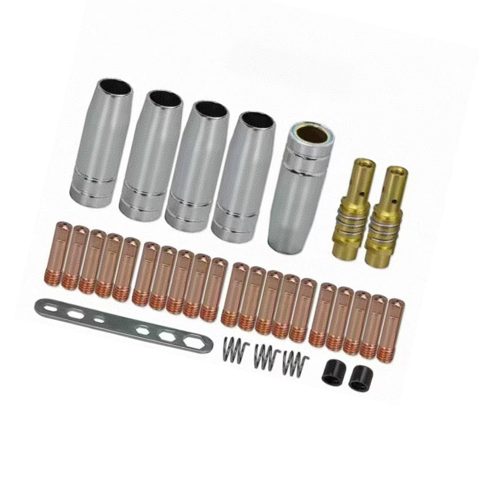 Kaeltsyn C 33Pcs Welding Nozzle Accessories Set For Mb15ak With 0.8Mm 0.9Mm 1.0Mm Opper Tip And Holder Welding
