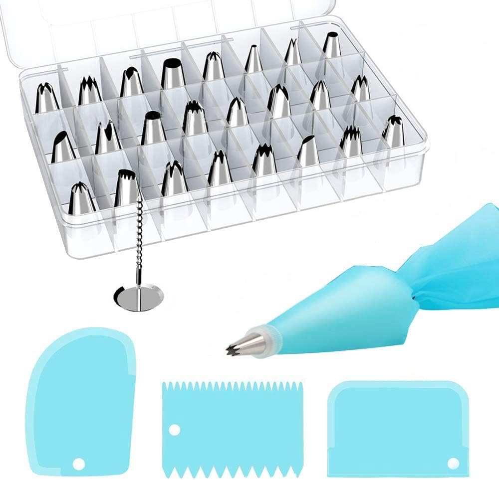 ケーキデコレーション用品、ケーキスクレーパー、パイプノズル、使い捨てバッグ、ケーキフラワーリフターDIYケーキデコレーションツール（