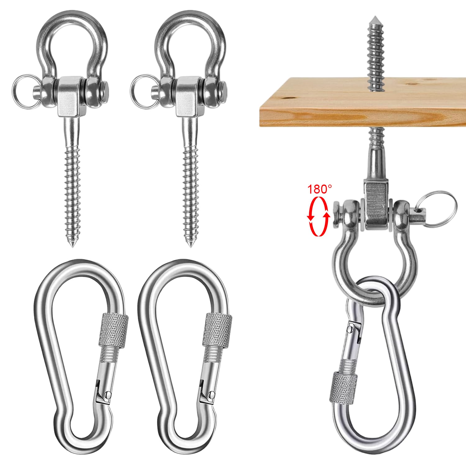 HOMPER Gancio soffitto in Acciaio Inossidabile 304 ganci altalena