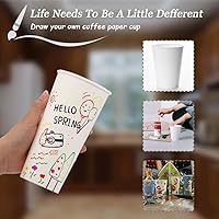 Vista 4 de Lamosi Paquete de 240 vasos de papel de 12 onzas, tazas de café desechables, tazas de café de papel de 12 onzas, tazas para bebidas calientes/frías