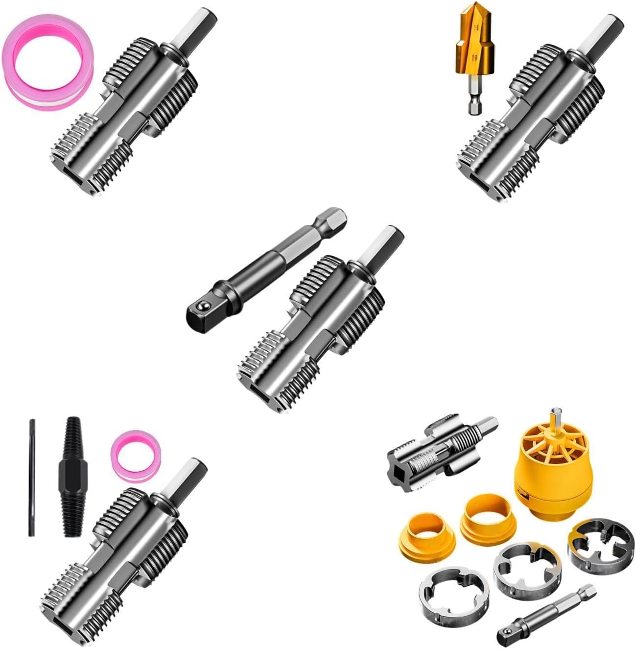 PVC Pipe Threader Opener Thread Maker Tools for Electric Drill Supplies Home 1 Thread Maker|Home Decoration Items for Living Room Durable Home Garden Tool Kit for Soil Cultivator