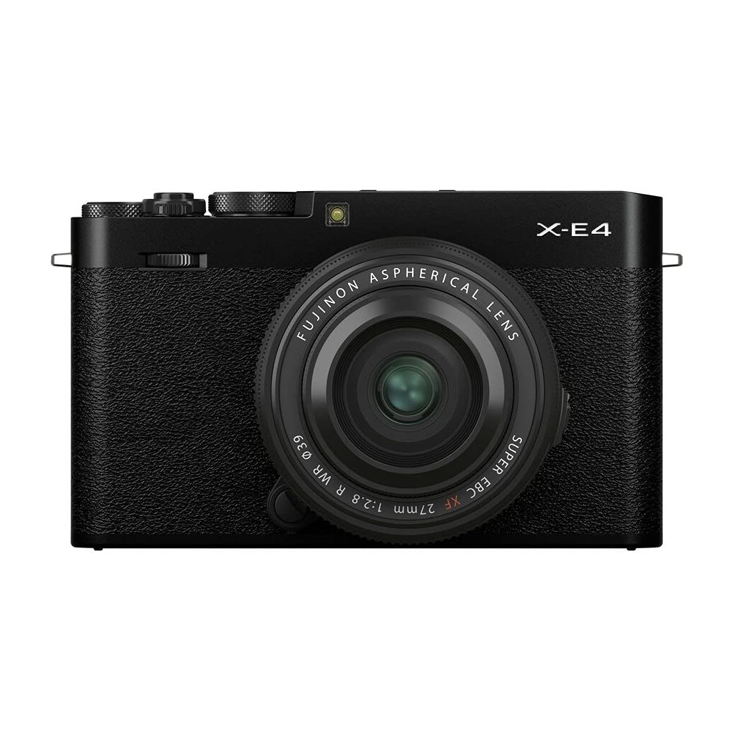 Fujifilm X-E4 Mirrorless Digital Camera, Black, with XF27mmF2.8 R Weather Resistant Lens