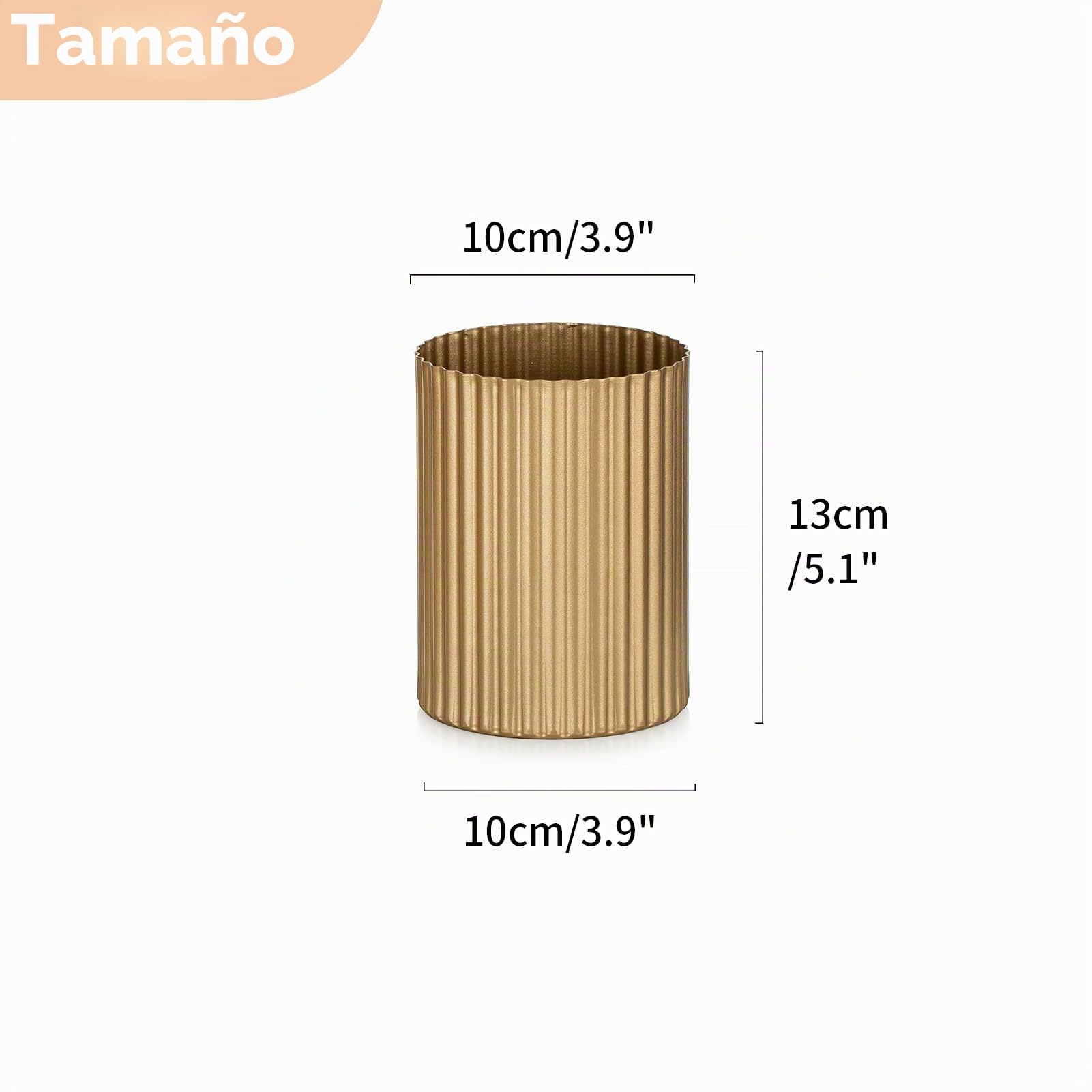 NUPTIO Pequeño Florero Oro para Flores: 2 Piezas 13cm Floreros Metal Centros de Mesa de Boda Maceta Vendimia para Fiesta de Cumpleaños de Navidad Sala de Estar Decoraciones Balcón | Pequeños jarrones cilíndricos de metal, para mesa, cumpleaños, boda, deco
