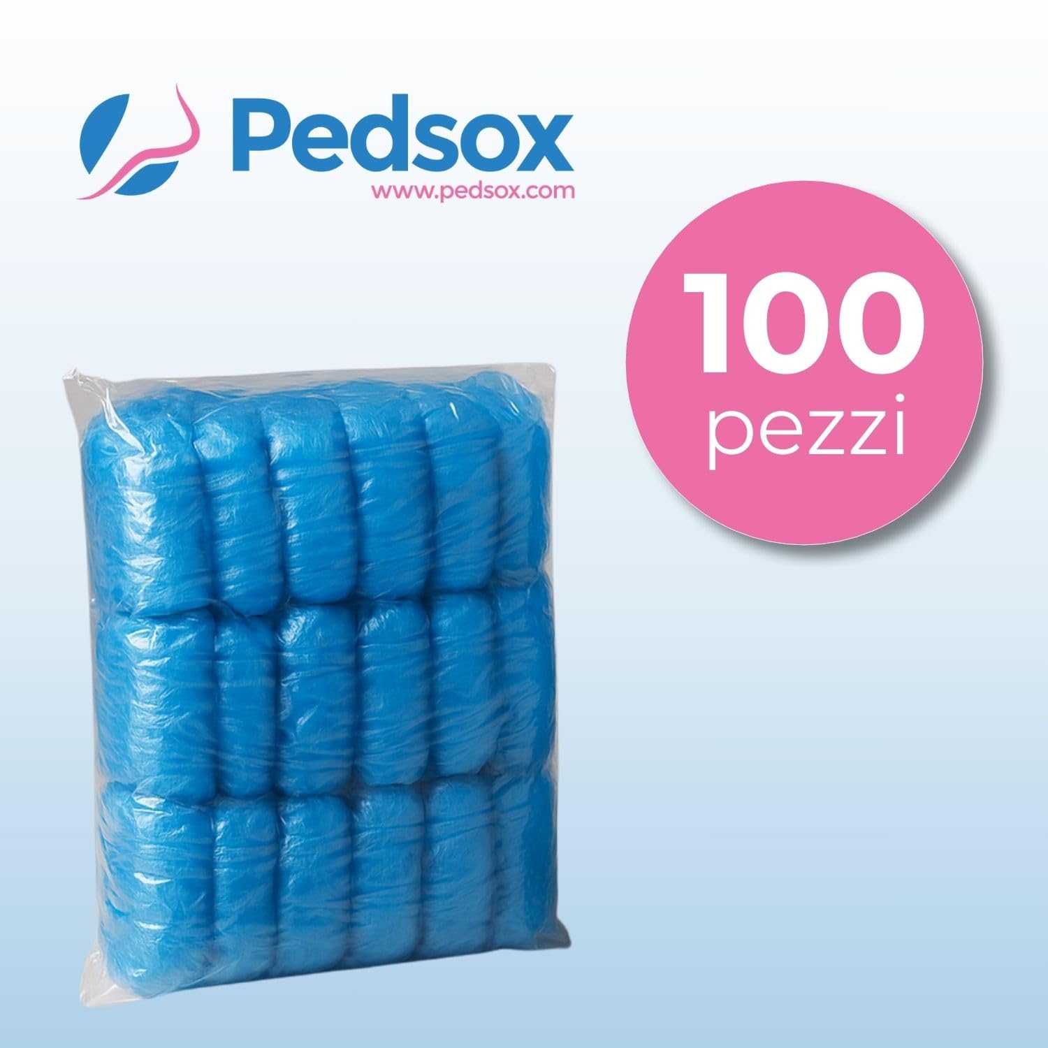 100 Manicotti per Braccia Monouso in Polietilene, Resistenti e Impermeabili con Doppio Elastico, Ideali per Lavoro e Uso Domestico, 16x40 cm, Azzurro