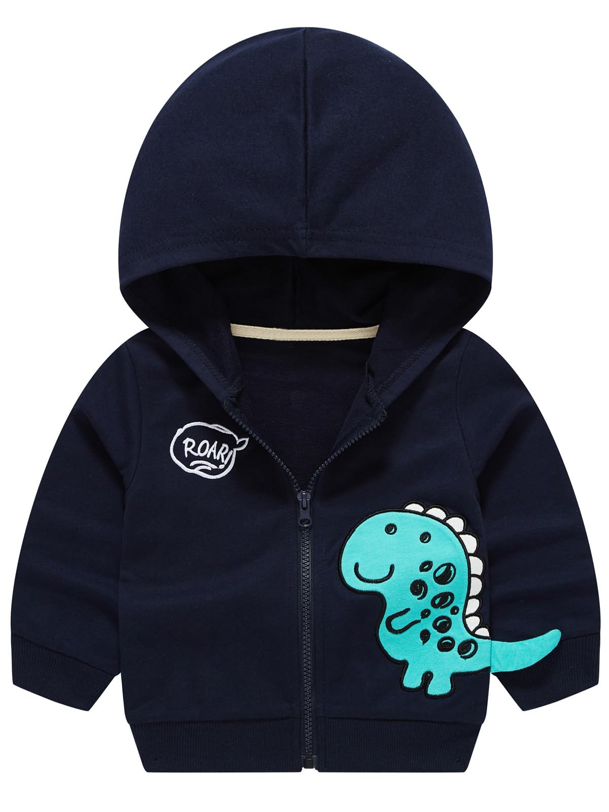 Alleen Jungen Sweatjacke Hoodie Langarm Baumwolle Kinder Pullover Dino Kapuzenpullover Jacke mit Kapuze und Reißverschluss