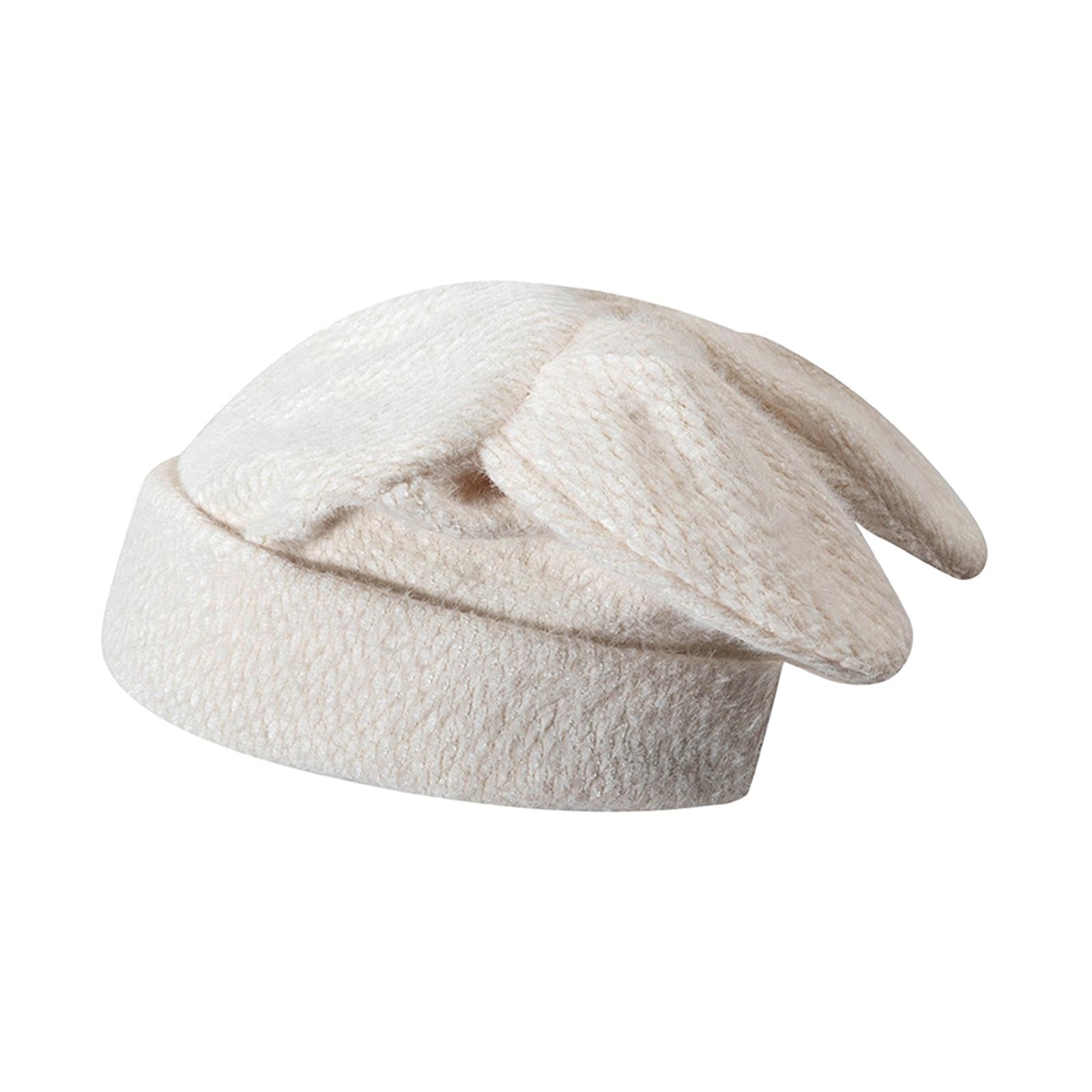 Cute Rabbit Ear Knitted Hat Beanie Women Knit Hat for Camping Outdoor Hiking Beige|Clothing, Shoes & Accessories | Womens Accessories | Hats-image-35