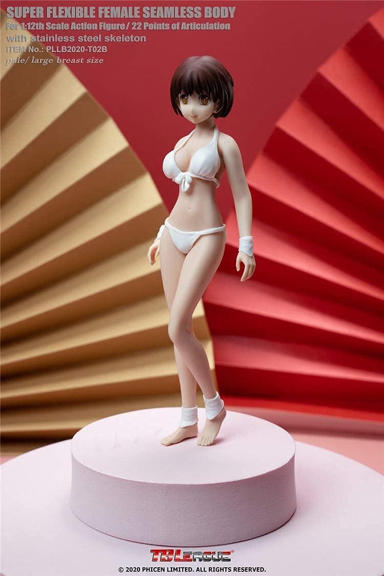 TBLeague 1/12 Scale Female Super Flexible Seamless Body 6 inch Anime Girl Action Figure PLLB2020-T02B